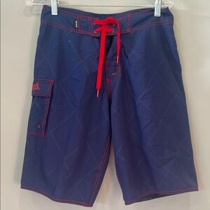 Blue and Red Men's Swim Shorts ole Miss rebels size 28